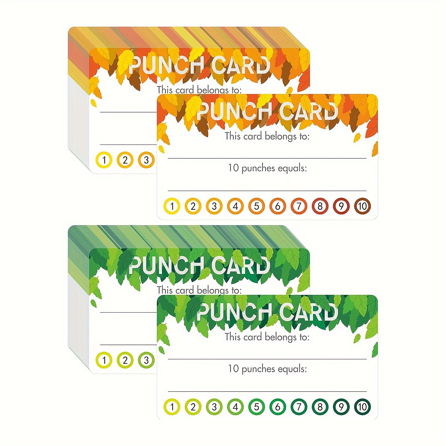 Punch Cards (Pack of 100) Incentive Loyalty Reward Card for Classroom  Business Kids Behavior Students Teachers - 3.5 x 2 Inches 