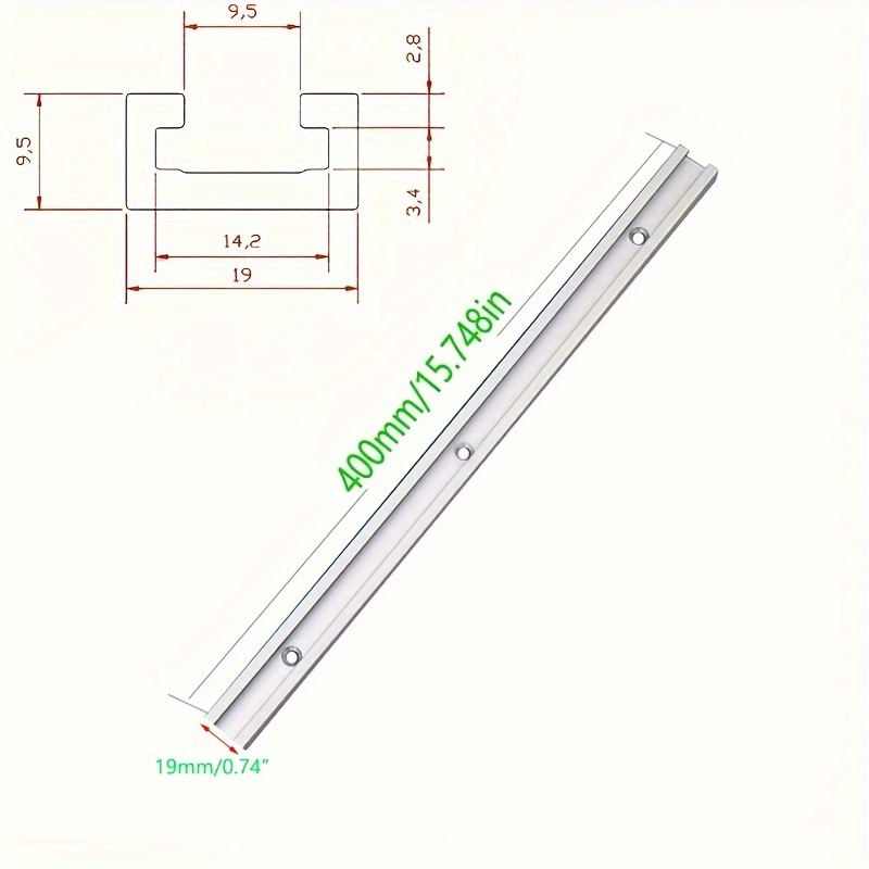 Woodworking Chute Rail T track T slot Miter Track Jig T - Temu Philippines