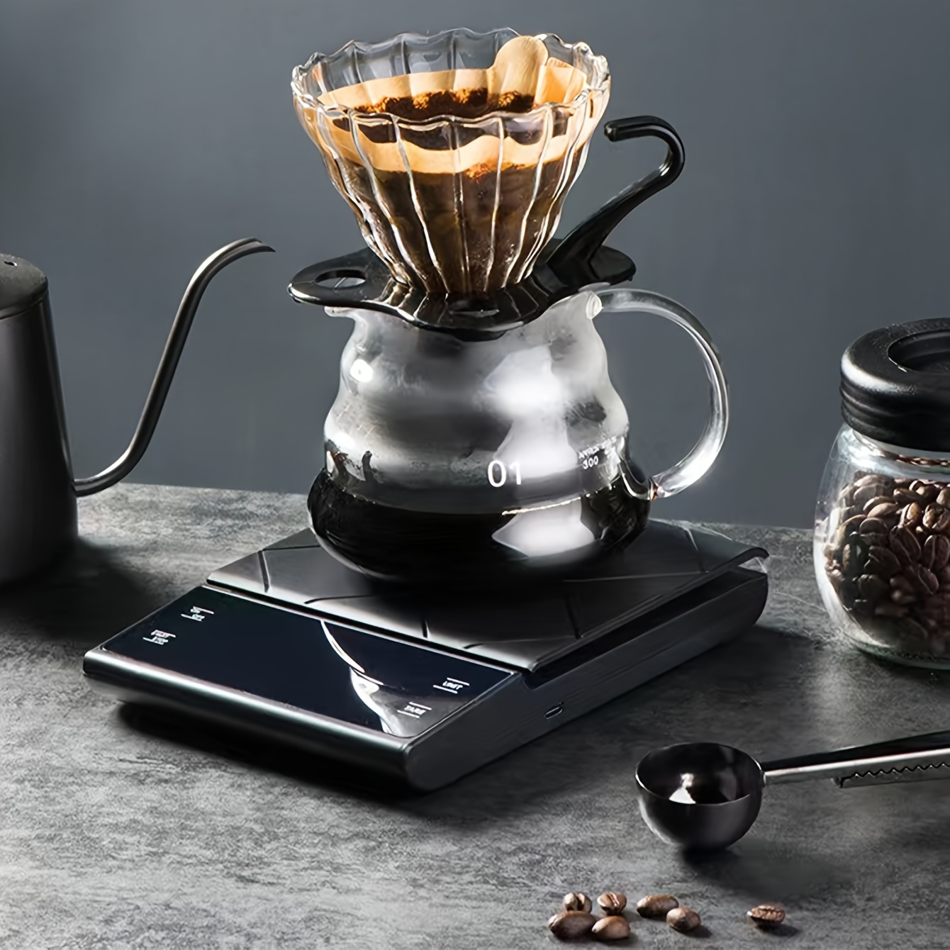 Digital Coffee Scales With Timer Multifunctional Kitchen Food