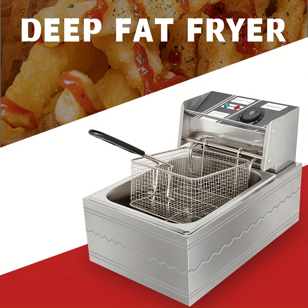 Electric Deep Fryer Stainless Steel Deep Fryer With Basket - Temu