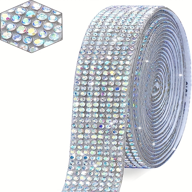 6 Rolls Bling Strips Crystal Rhinestone Ribbon Self Adhesive Color