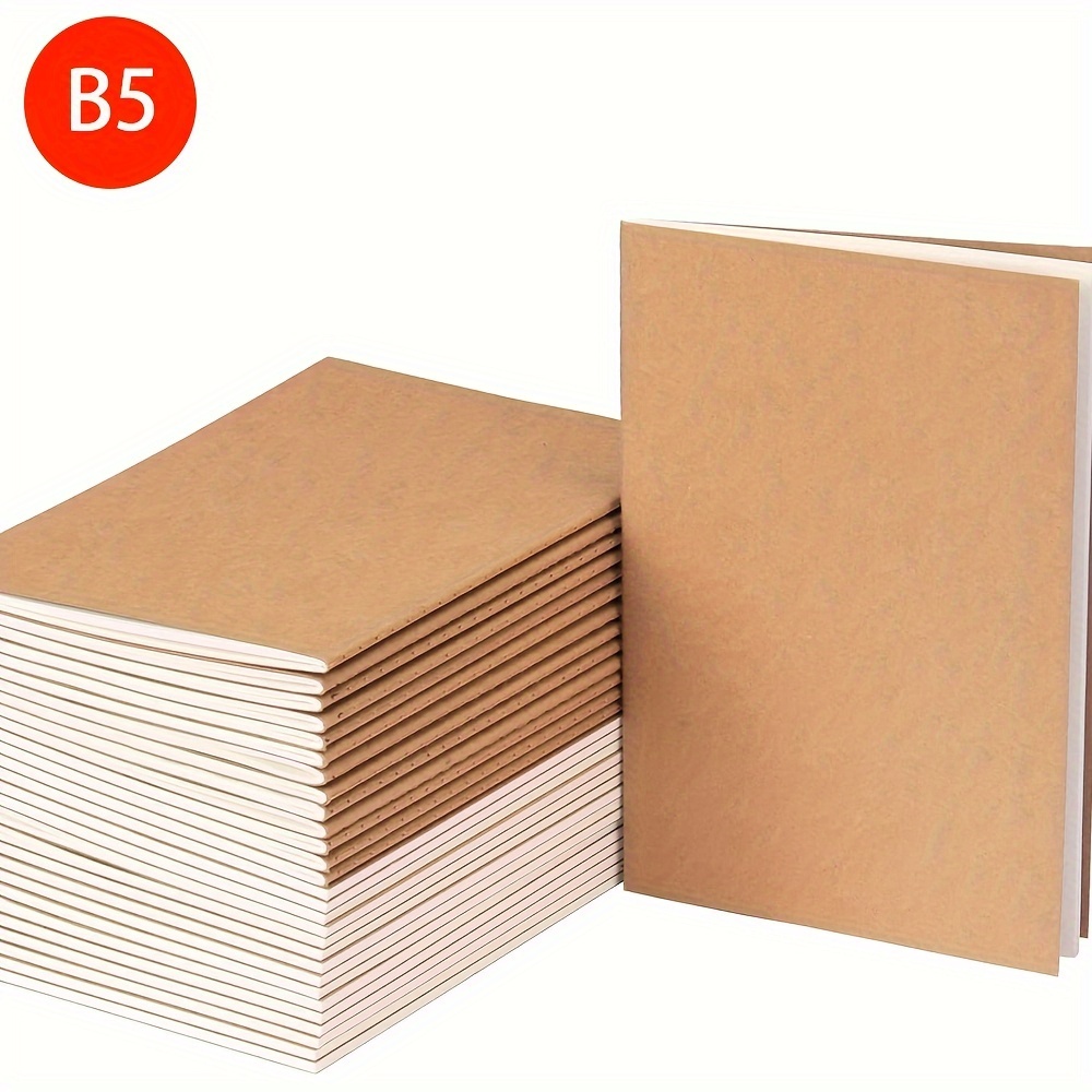 Blank Paper Notebook with 24 Sheets, Unlined Journal (4.25 x 5.5 In, 24  Pack)