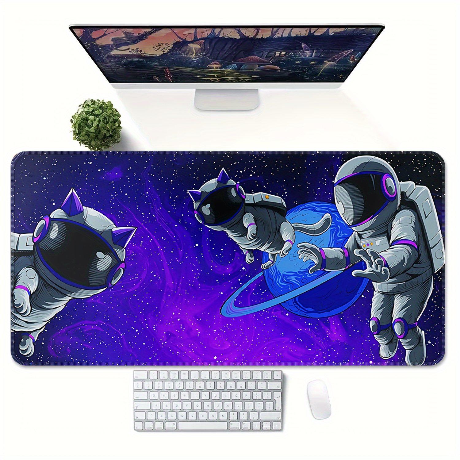 

1 Piece Astronaut Pattern Mouse Pad, Gaming Mouse Pad, Natural Non-slip Rubber Base, Waterproof Gamer Keyboard Pad, Specially Designed Mouse Pad For Gamers Office And Home