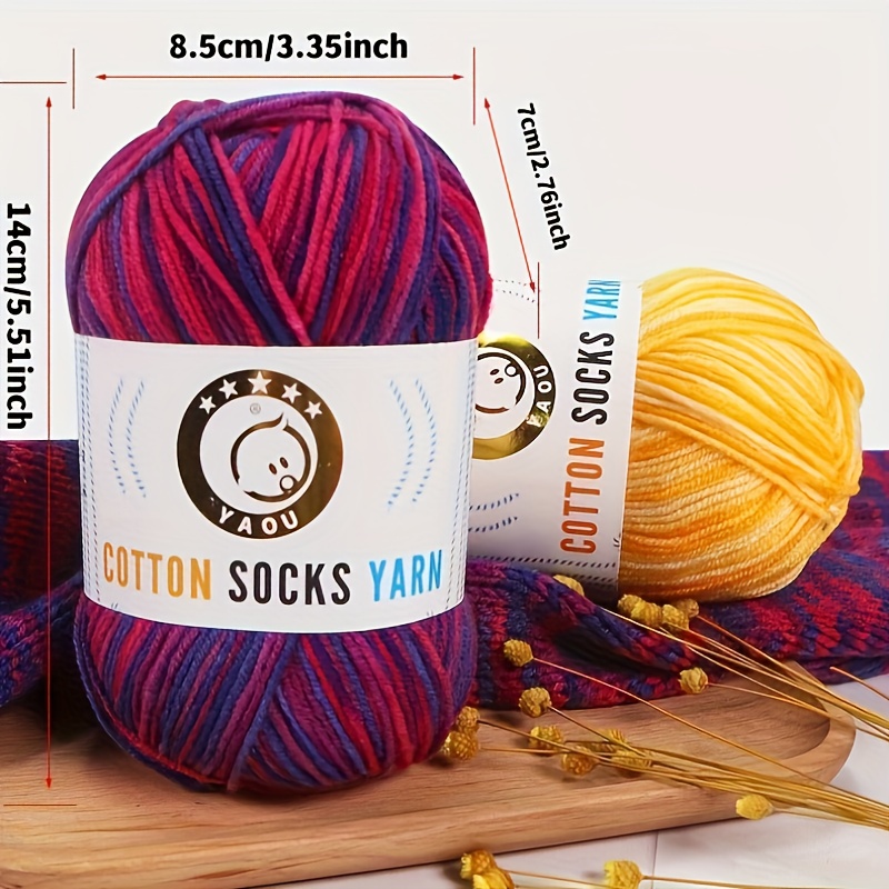 Hand Knitted Diy 4 strand Wool Yarn Soft Warm Wool Yarn For - Temu