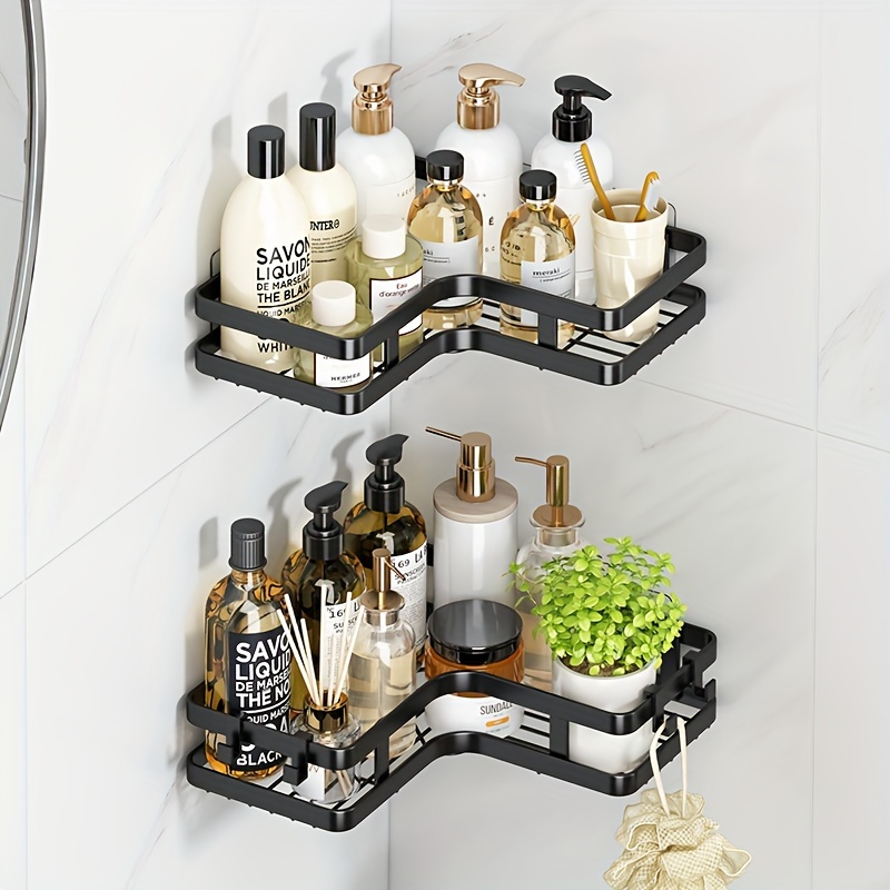 Bathroom Shelves No Drill Corner Shelf Shower Storage Organizer Rack –  Fashion Damsel