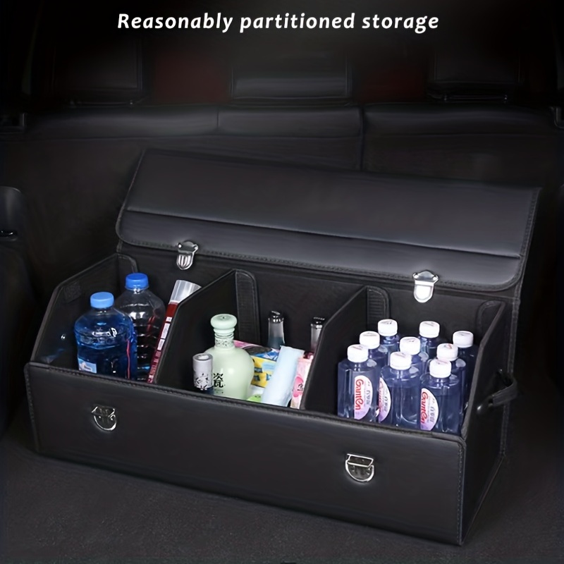 DBM-BXG Organizador de maletero de coche, caja de almacenamiento, caja de  almacenamiento de coche, caja de almacenamiento plegable de cuero