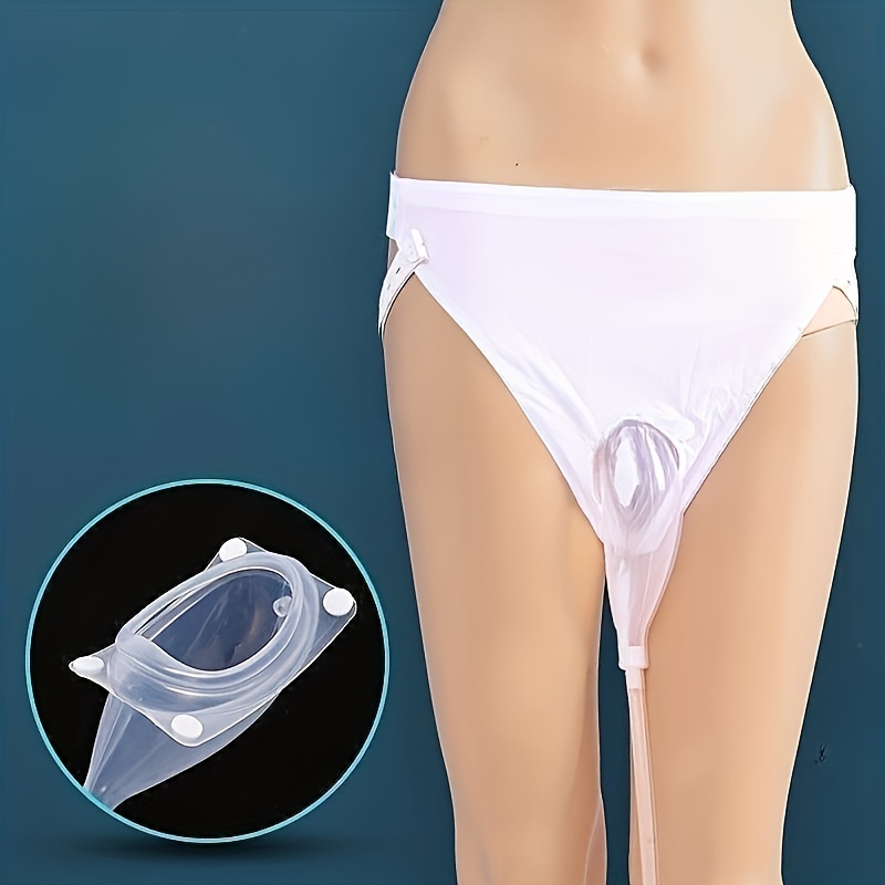 Men Incontinence Pants With Collection Urine Bag Portable Leak Proof Leg Pee  Catheter Holder For Elder-m