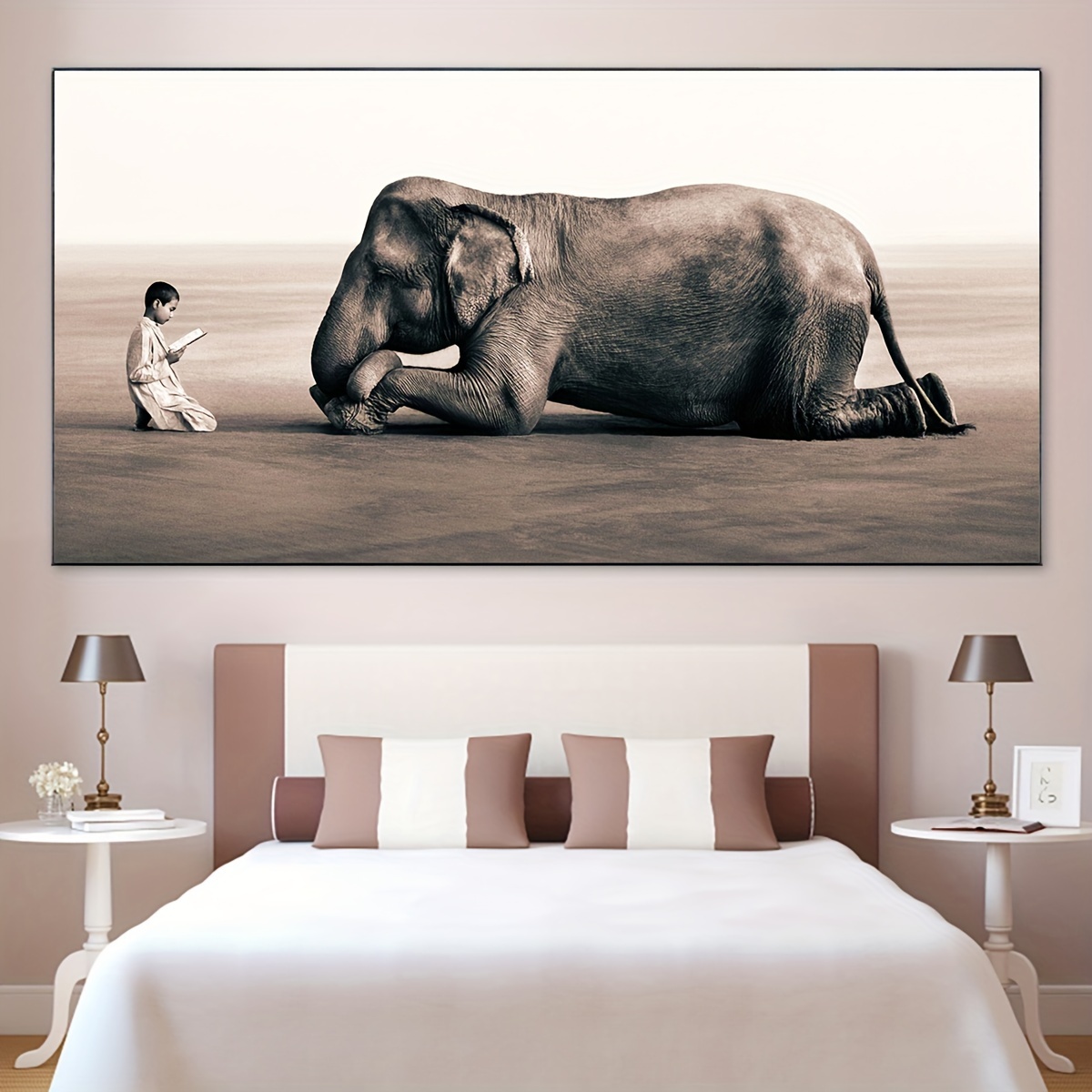 Comprar Elefante africano rebaño vida salvaje decoración lienzo pintura  fondo del hogar pintura de pared arte Cuadros decoración salón grande