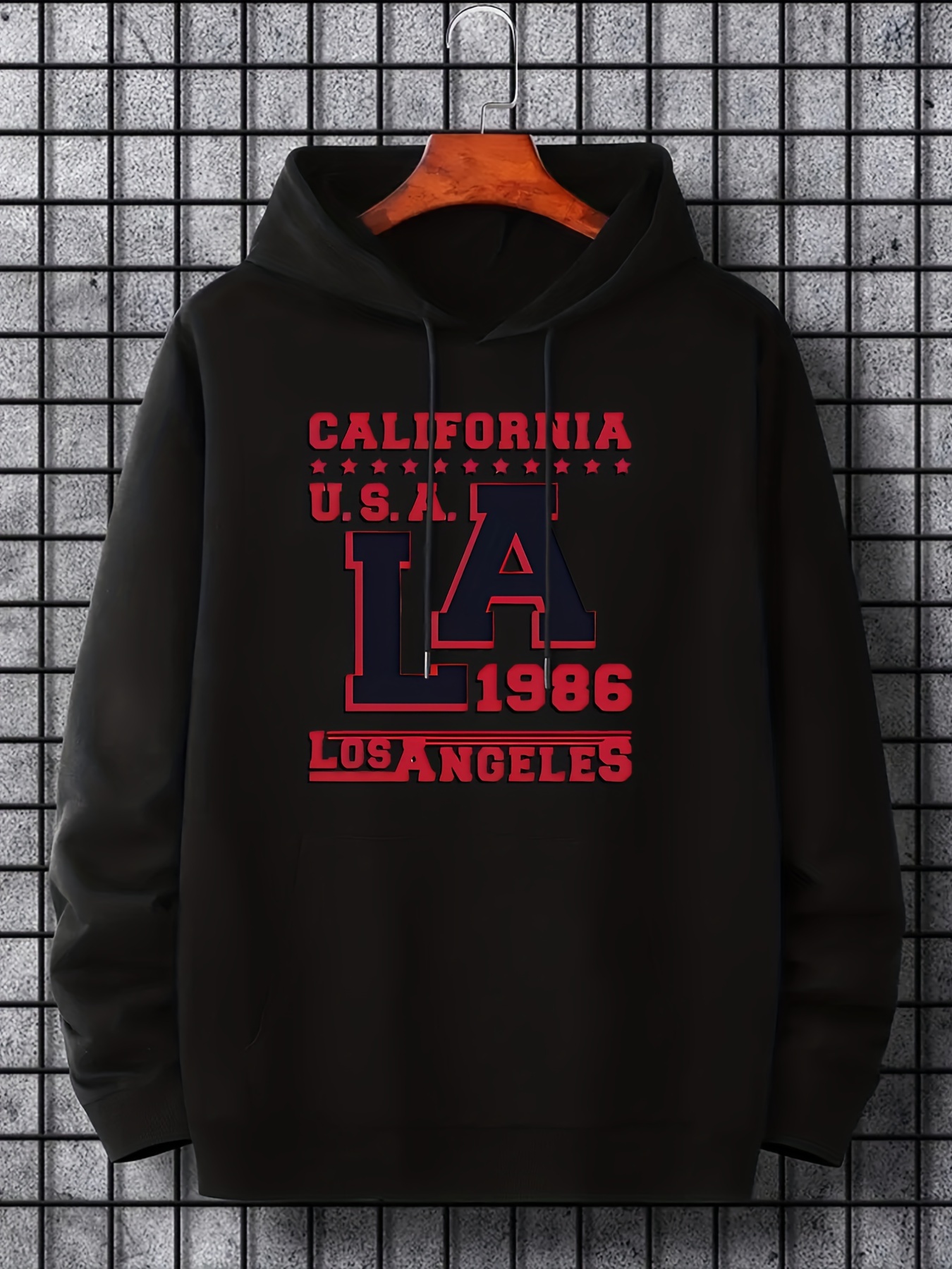 Oversized Los Angeles Printed Hoodie | boohooMAN USA