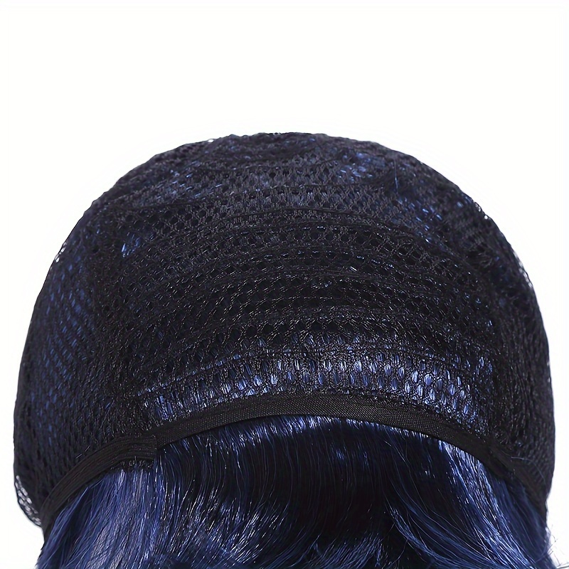 Blue Wig With Bangs and 2 Ponytails for Cosplay