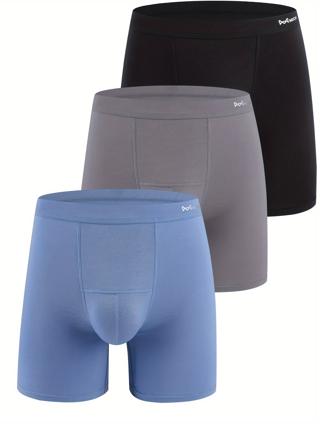 Men's Breathable Comfy Quick Drying Long Boxer Briefs - Temu