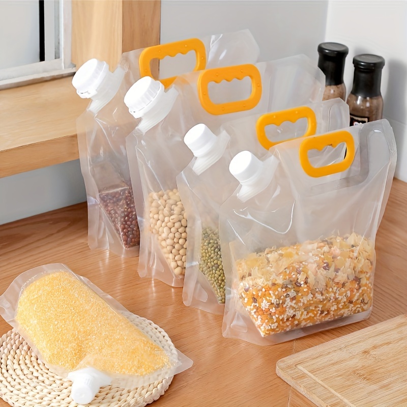 Sealed Storage Bag Cereal Rice Airtight Kitchen Organizer Moisture-Proof  Insect-Proof Transparent Thickened Portable Food Bag