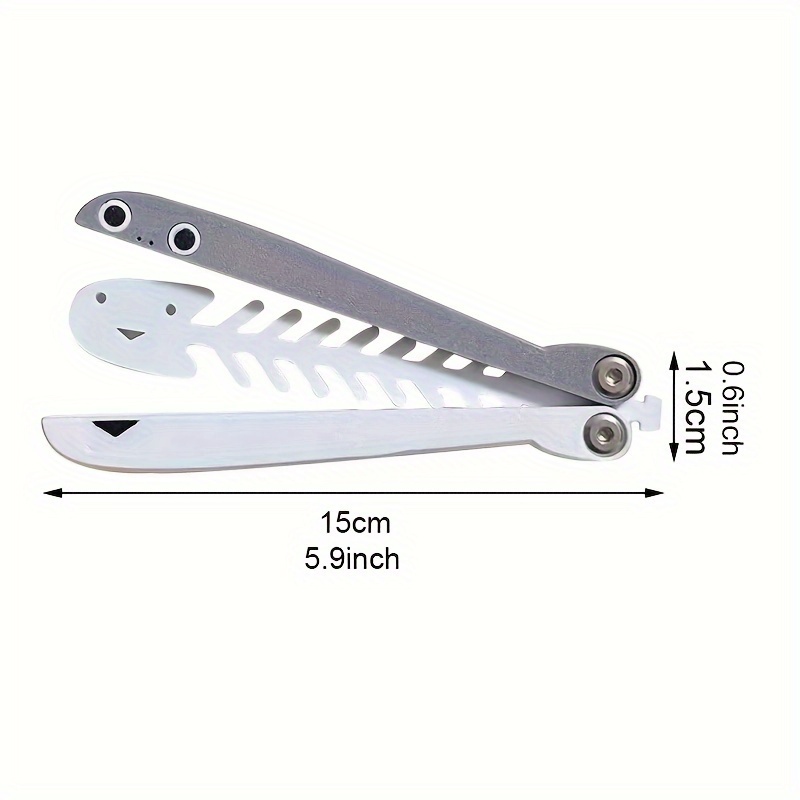 3d Printed Fish Bone Butterfly Knife Very Safe Small Toy - Temu