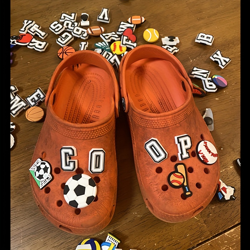 Letters Numbers and Sports Charms for Clog Shoe Decoration