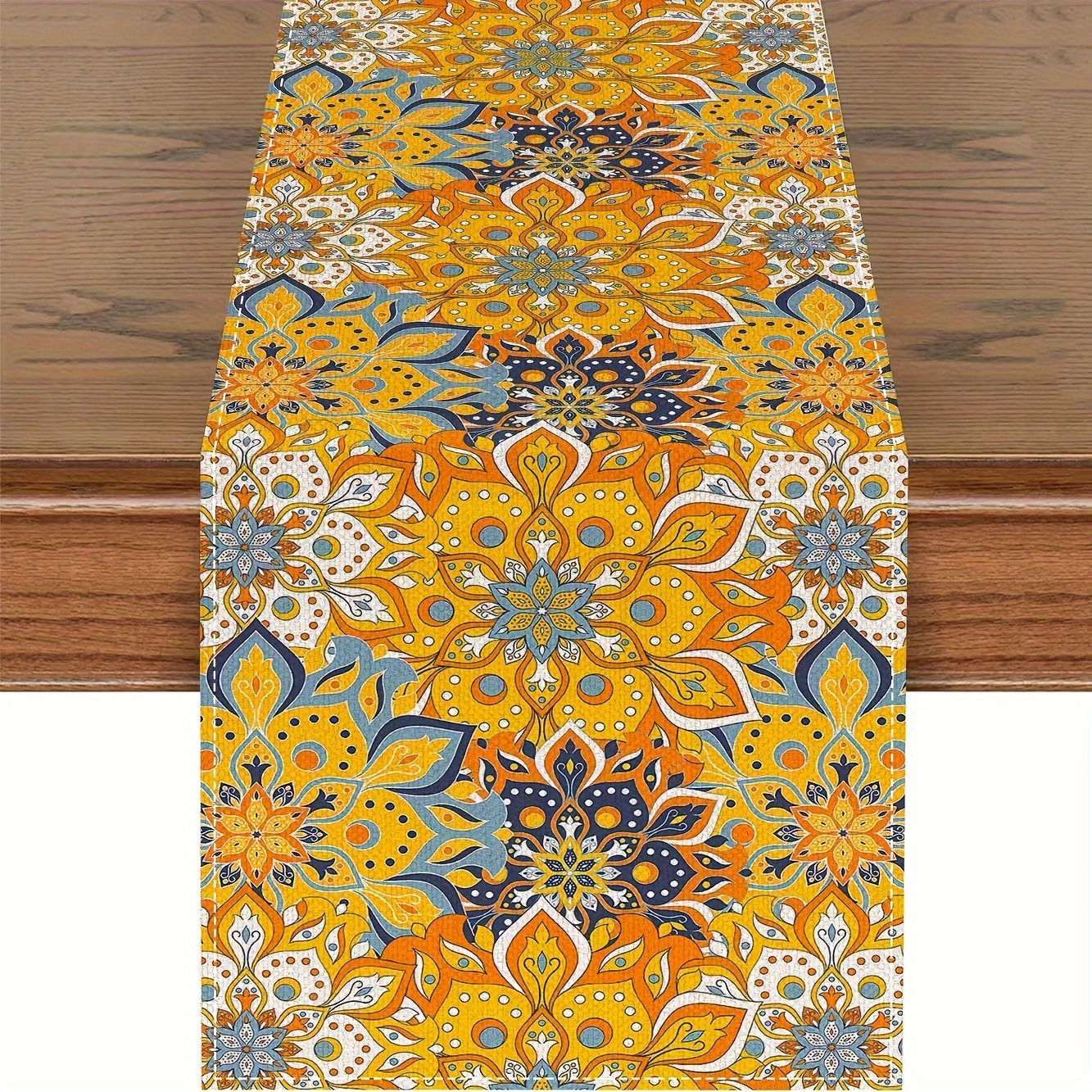 Bohemian Table Runner Retro Minimalist Artistic Seasonal Temu United