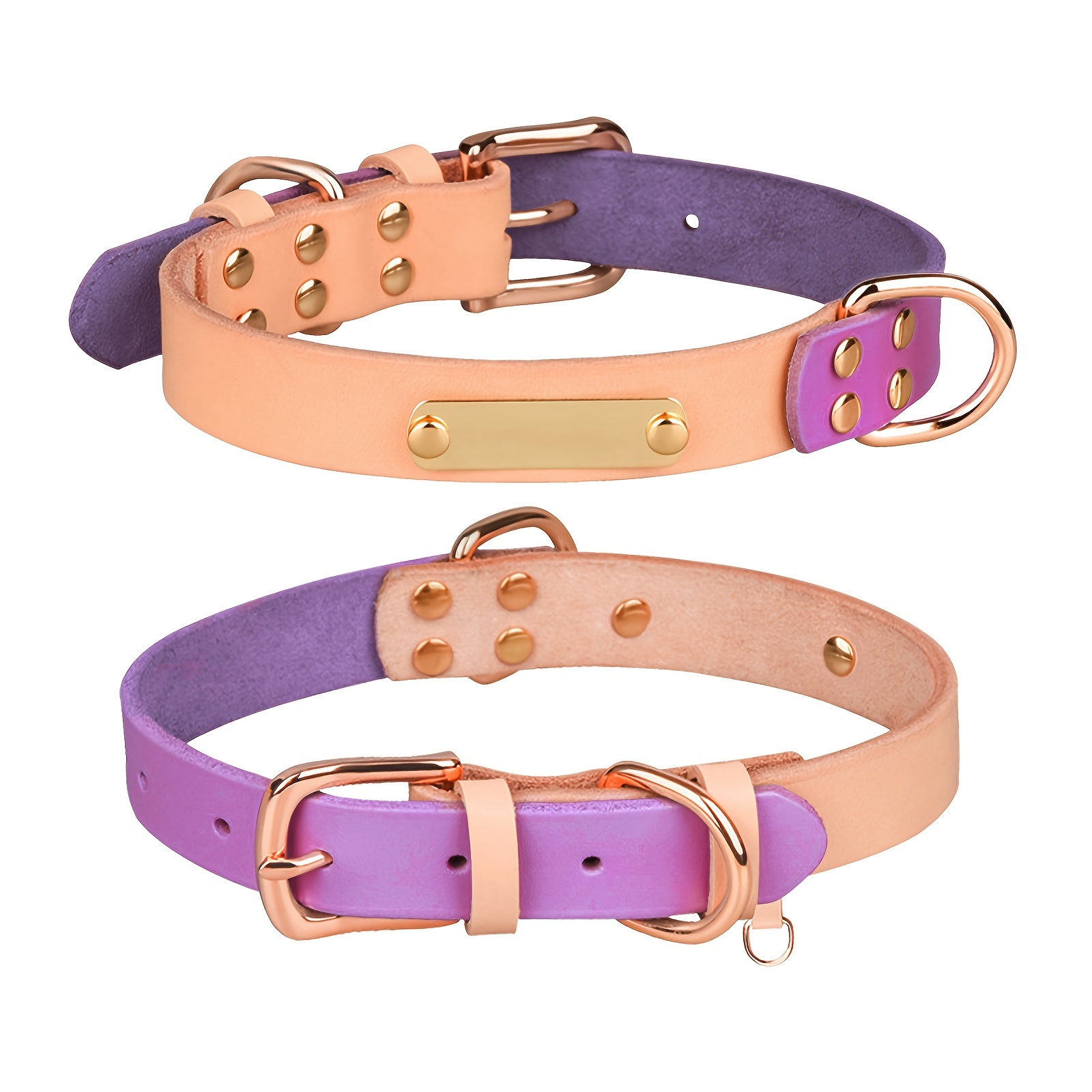 Personalized purple dog top collar