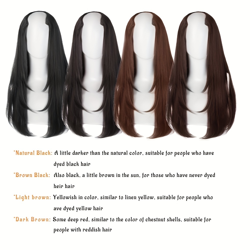 FOR Women's V-Shaped Long Hair Extension Synthetic Wig Layered Hair  Extension Hair Pad Fluffy Top Increase Hair Volume