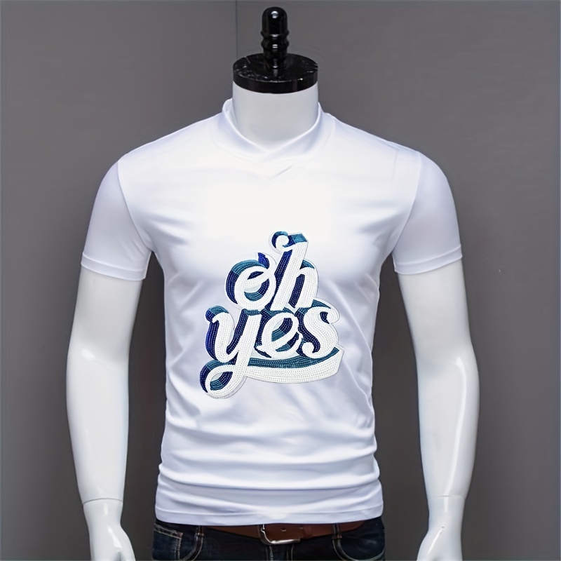 1 Pieza Parches Planchar Oh Yes Ropa Lentejuelas Insignia - Temu