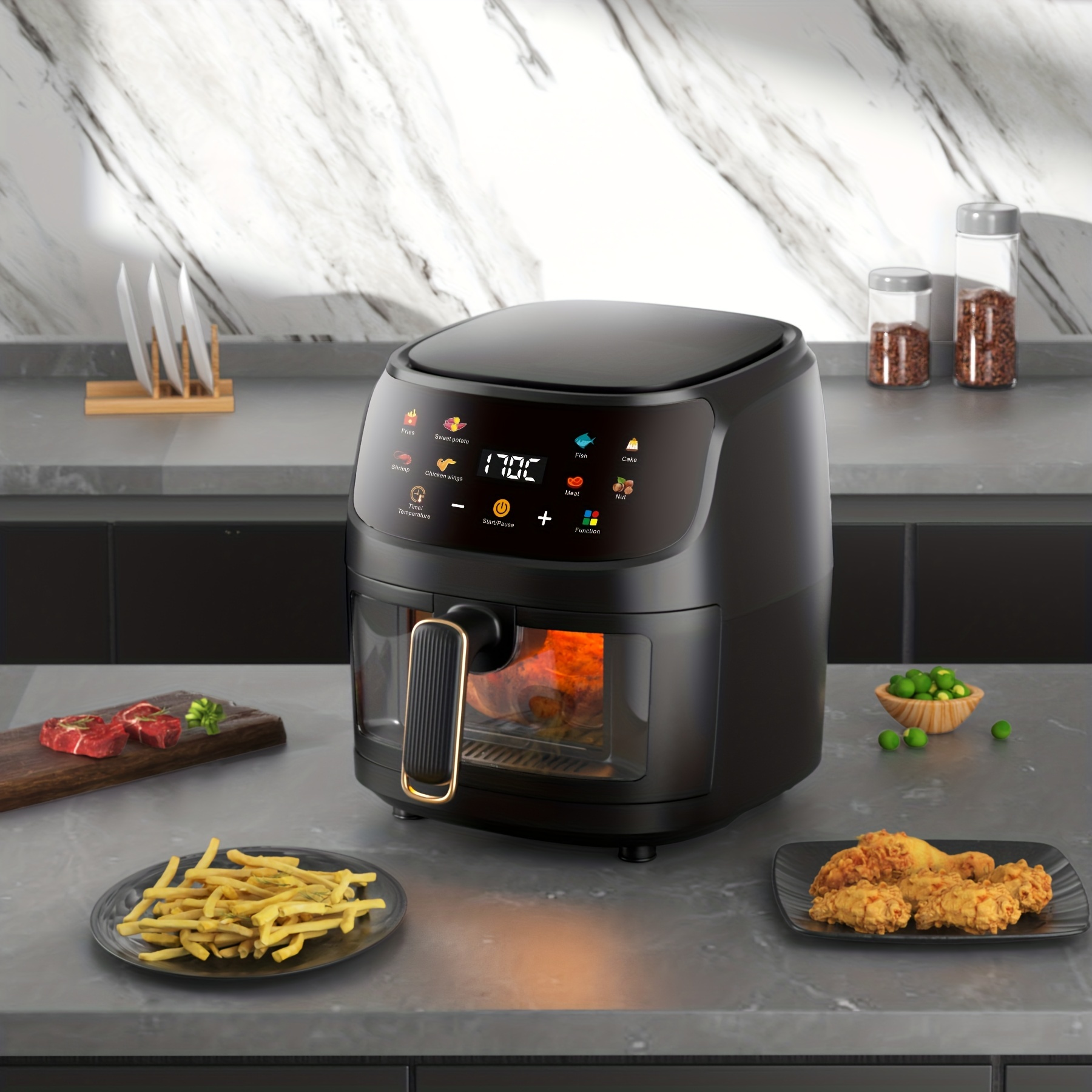 Large Capacity Air Fryer, Touch Screen And Multiple Features