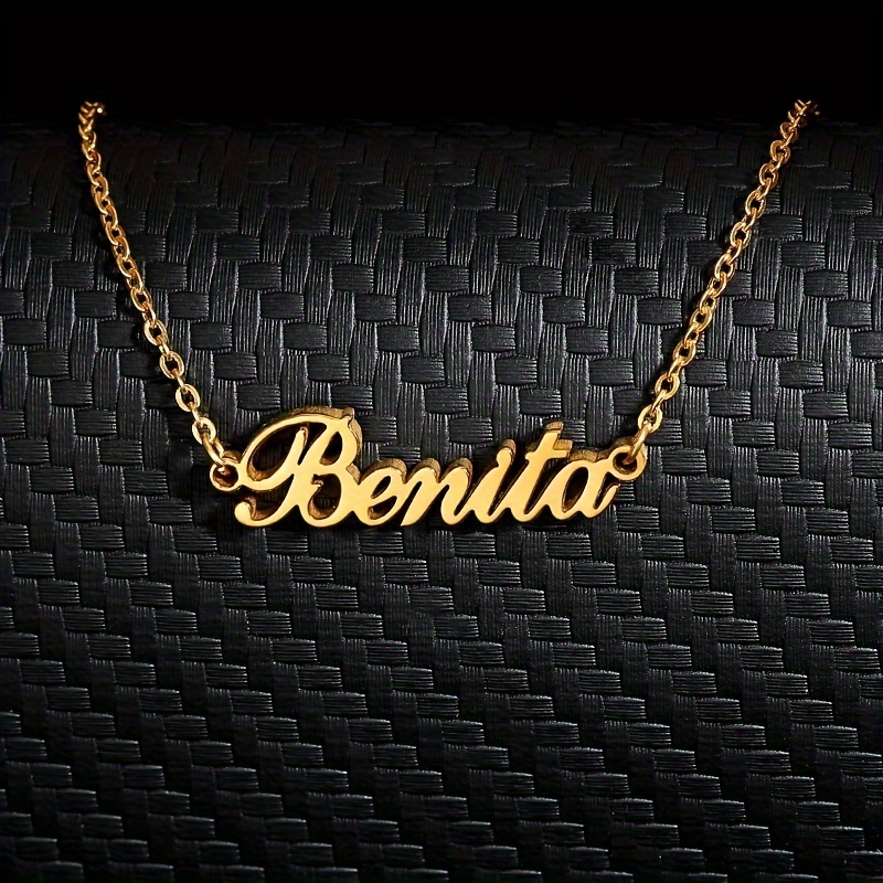 

1 collier personnalisé avec anglais pour homme/femme, style simple, pendentif lettre personnalisé, élégant cadeau d'anniversaire pour femme (personnalisation uniquement en anglais)