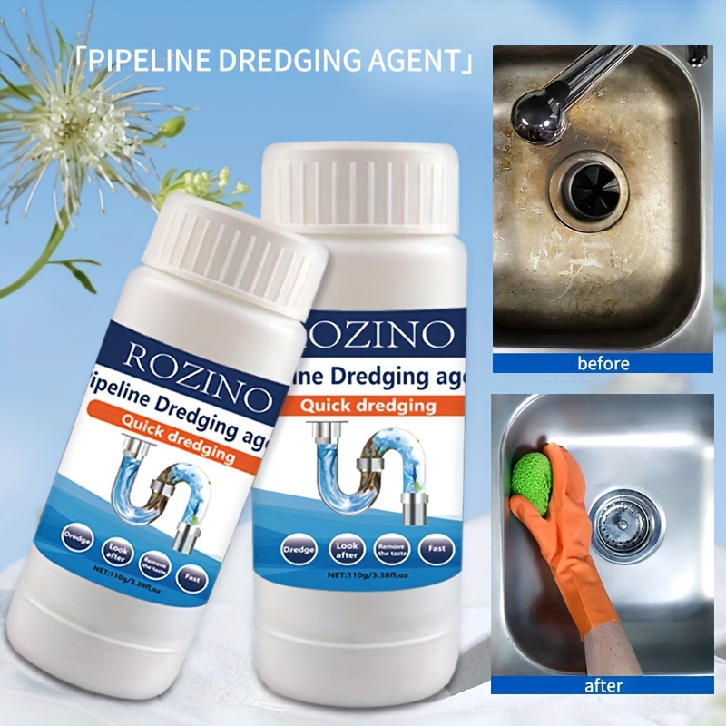 Strong Kitchen Drain Dredger Agent, Sink Drain Cleaning Dredging Agent,  Home Sink Sewer Drain Tube Deodorant Cleaner Dredger, Drain Clog Remover,  Sewer Quick Cleaning Tool, Cleaning Supplies, Household Gadgets, Back To  School