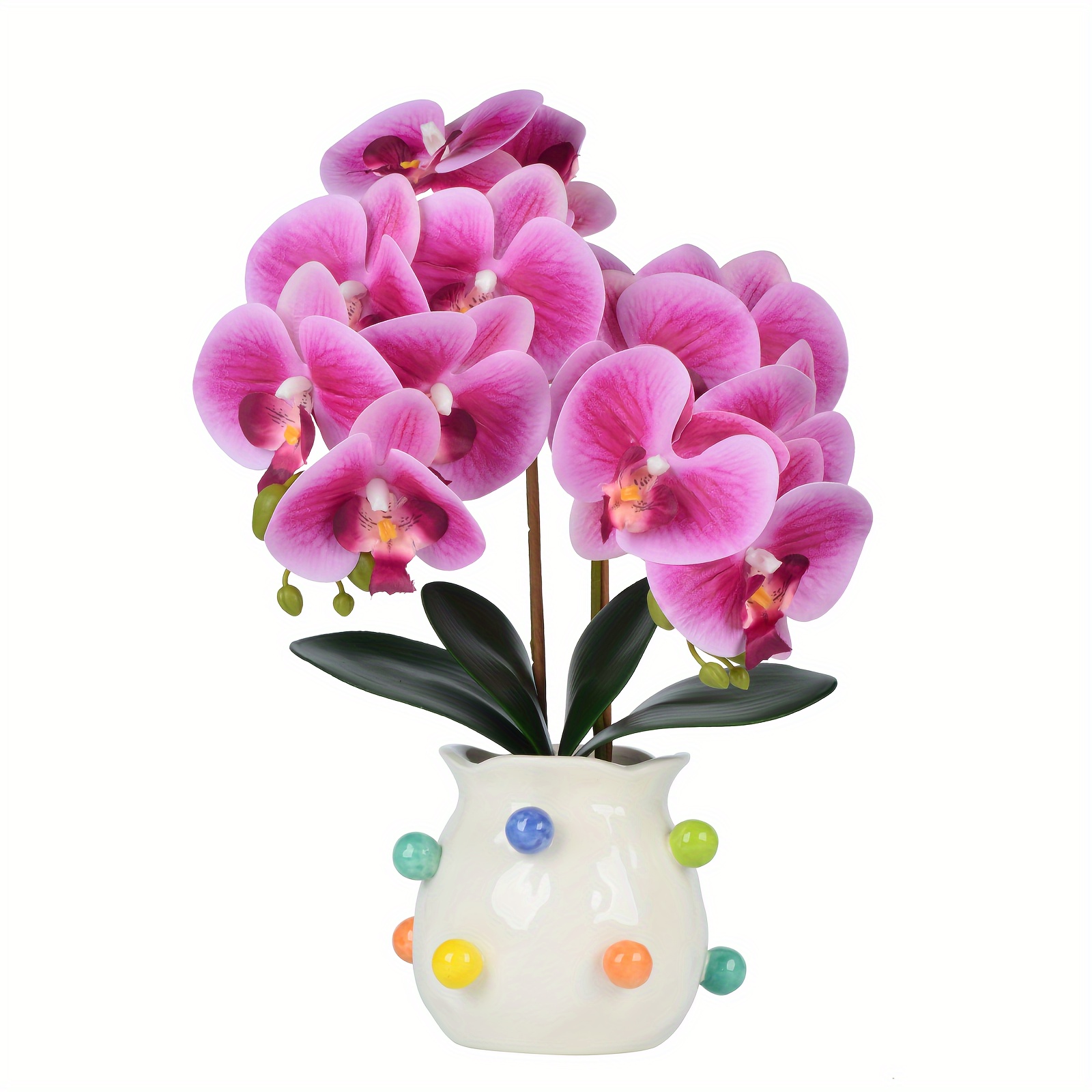 Orquídeas artificiales, planta de orquídea sintética, plantas de orquídeas  de seda para la decoración del hogar, orquídea sintética, decoración de