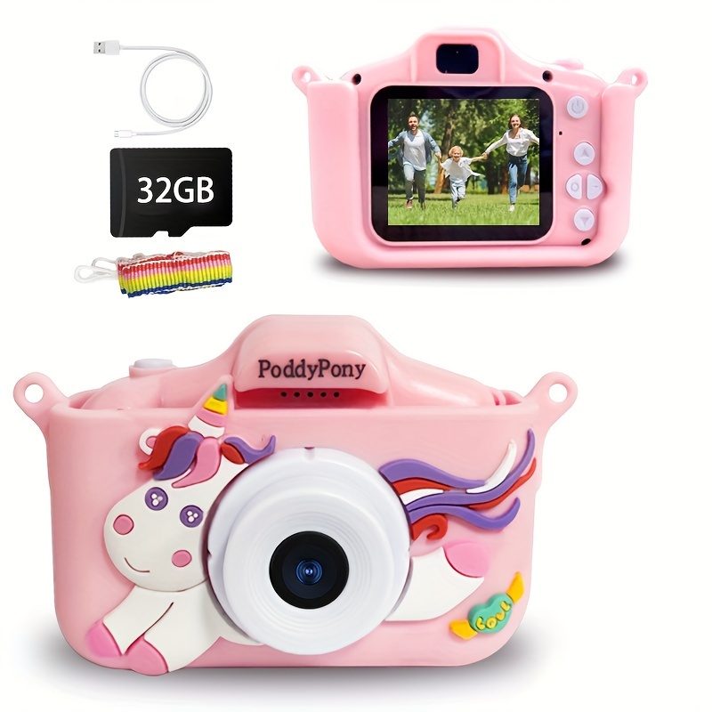Appareil photo numérique licorne pour filles de 3 à 12 ans, caméra