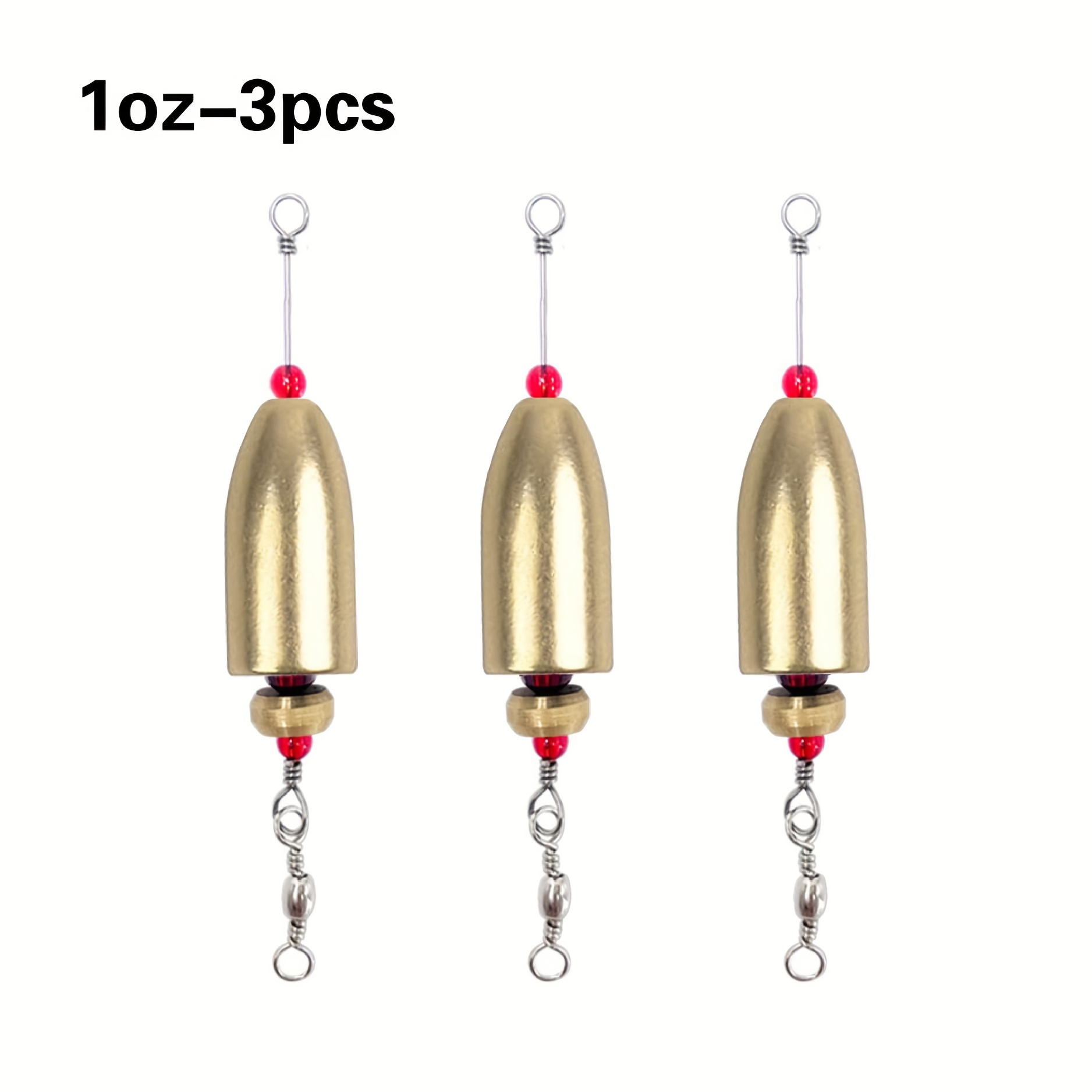 Carolina/Texas Rig Kit Wide Gap Hooks Copper Bullet Sinker Weight Luminous  Beads