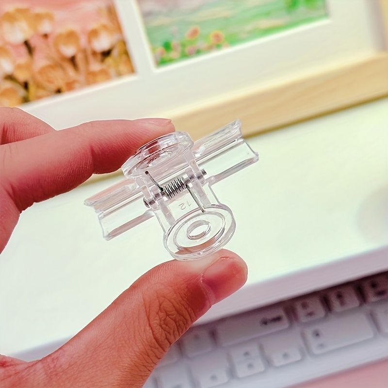 Round Transparent Small Clip Simple Unprinted Style Plastic Size