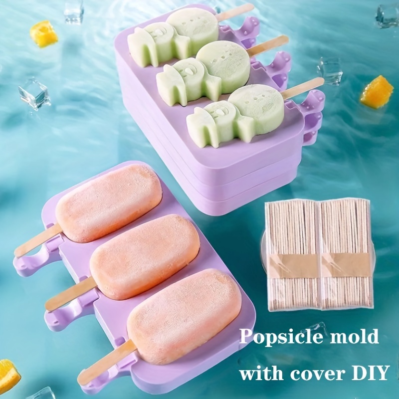 Multiple Ice Cream Silicone Molds Ice Pop Molds For - Temu