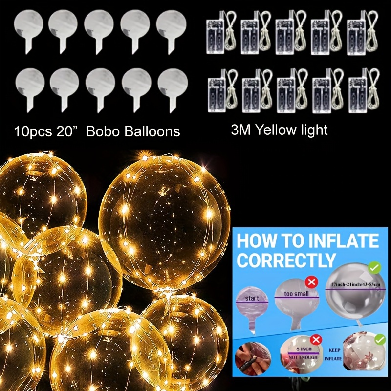 Bobo Balloons 12pcs 36 Pulgadas Globos De Burbujas - Temu