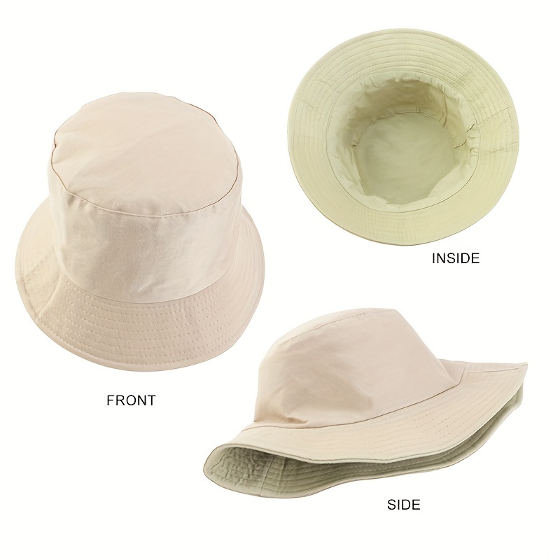 Plain Foldable Bucket Fisherman Hat For Women Men Fashion Soild