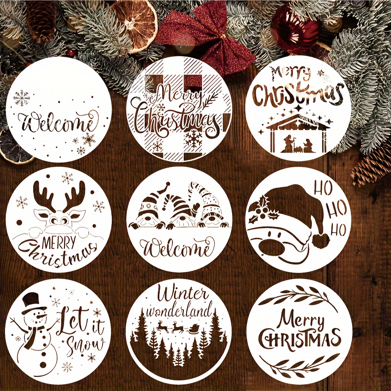 Large Christmas Stencils For Painting On Wood Reusable - Temu