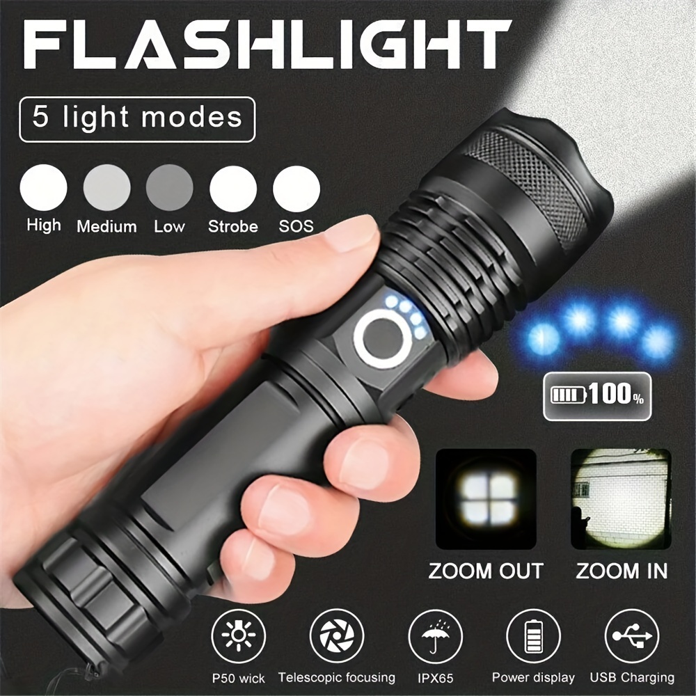 Led Flashlight Torch Temu