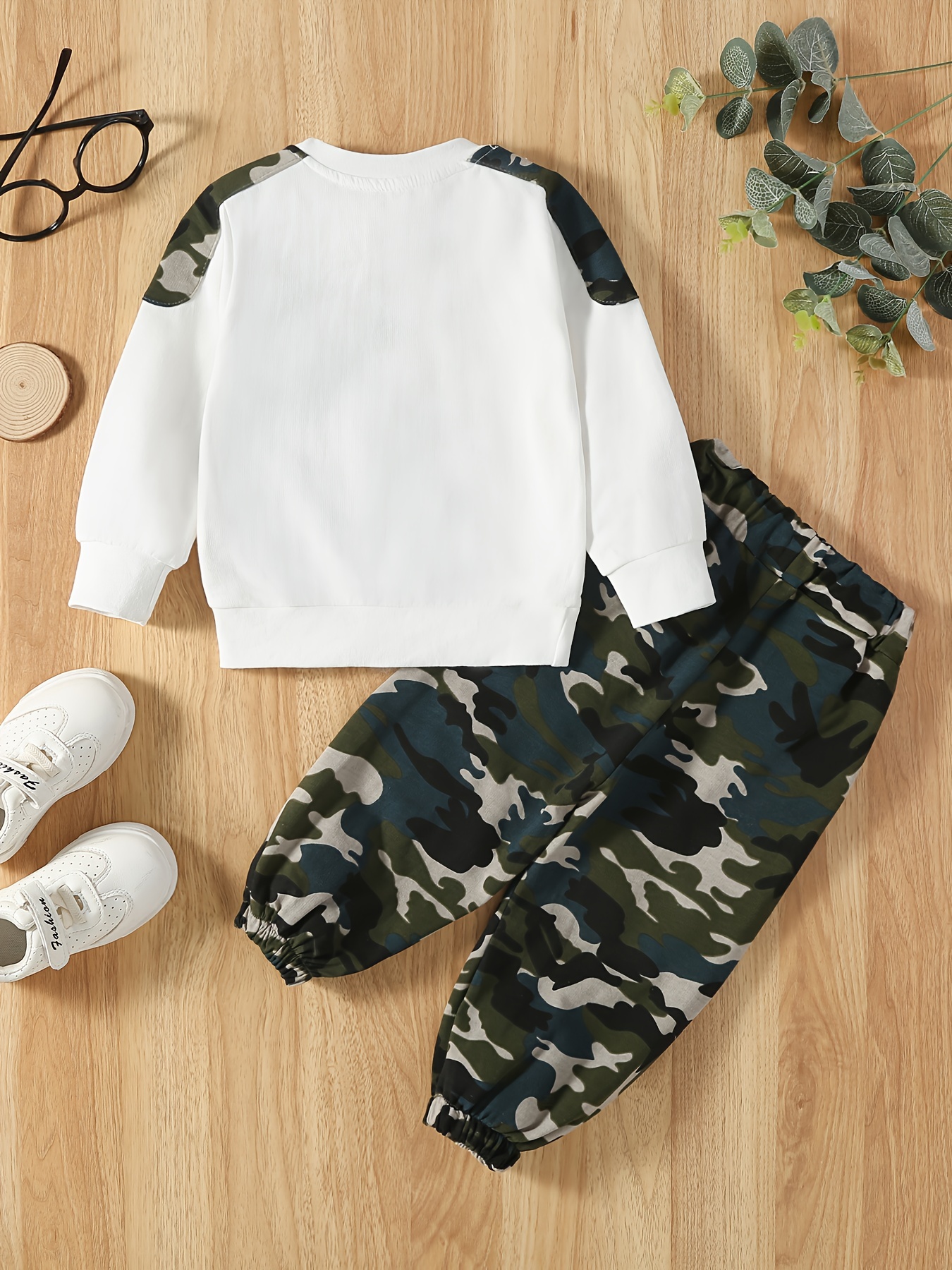 Toddler Boy's 2pcs Camouflage Sweatshirt & Sweatpants Set