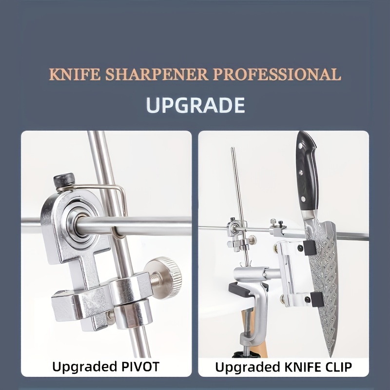 Kitchen Knife Sharpener System With 8 Whetstones 360° Flip RUIXIN