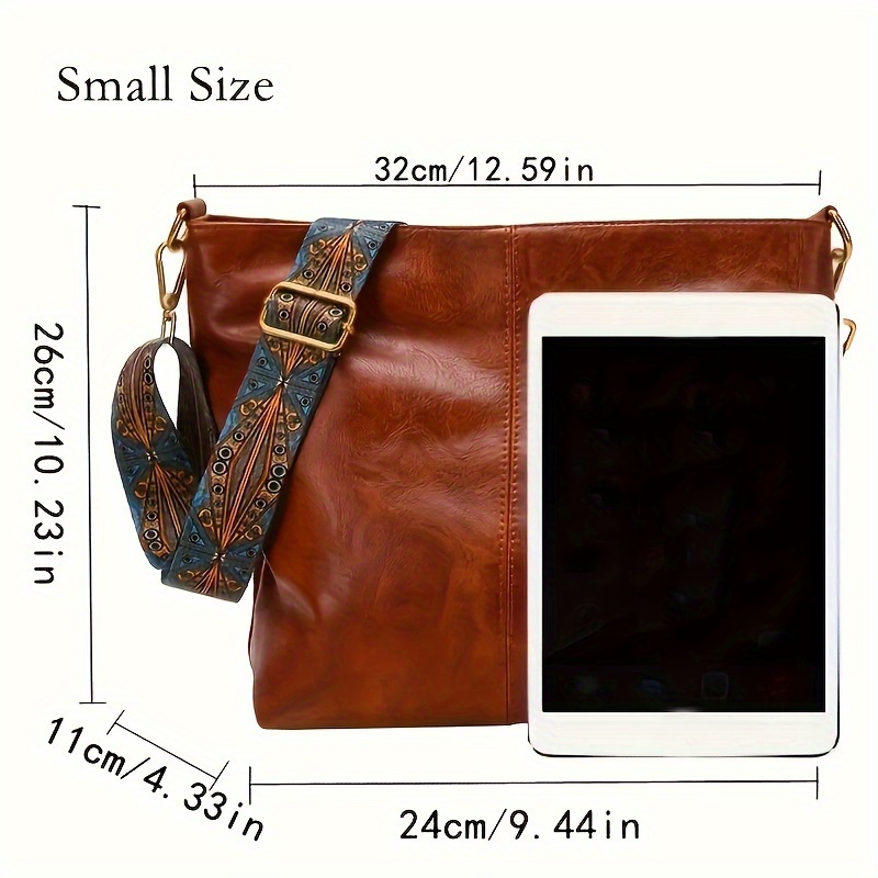 Men's Large Capacity Geometric Printed Business Casual Crossbody Bag