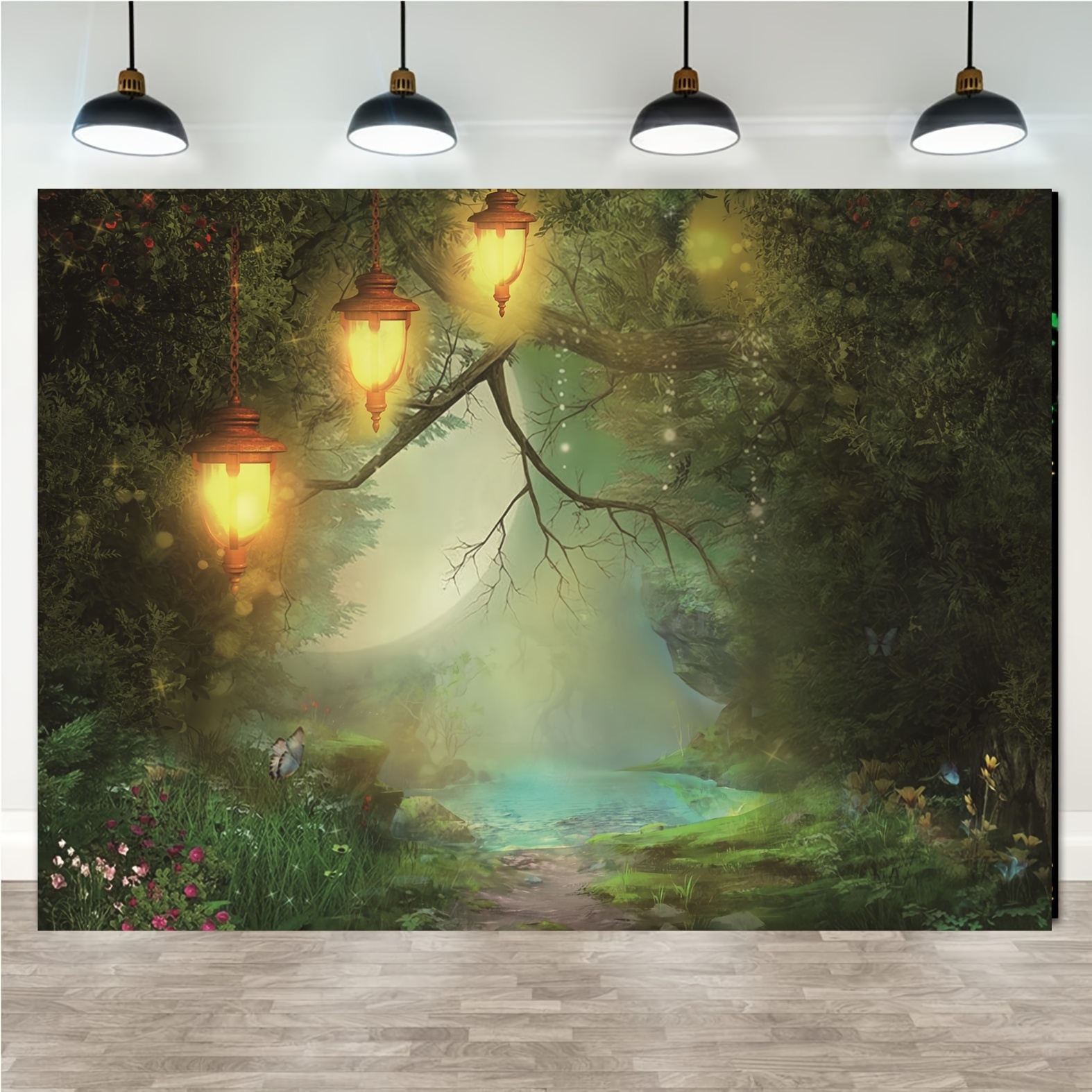 Magical Fairy Forest Background for Photography 36x152 Spring