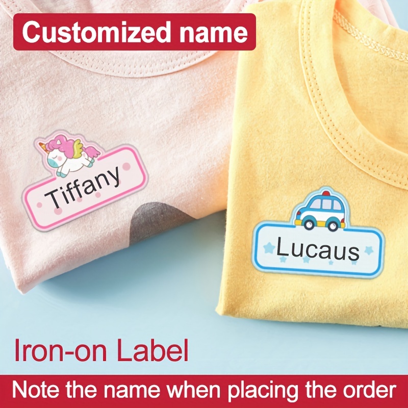 Custom Ironing Labels, School Labels, Personalized Names, Dinosaur,Clothing  Labels, Custom Name Tags,Iron Tags, TB5670