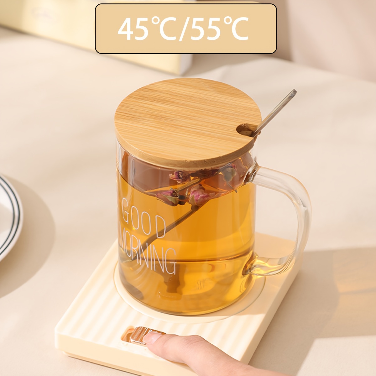 Calentador de Taza de café Calentador de Tazas Inteligente con 3  configuraciones de Temperatura Calentador de Bebidas eléctrico Apagado  automático, Calentador de café, té y Leche (sin Taza) : : Hogar y