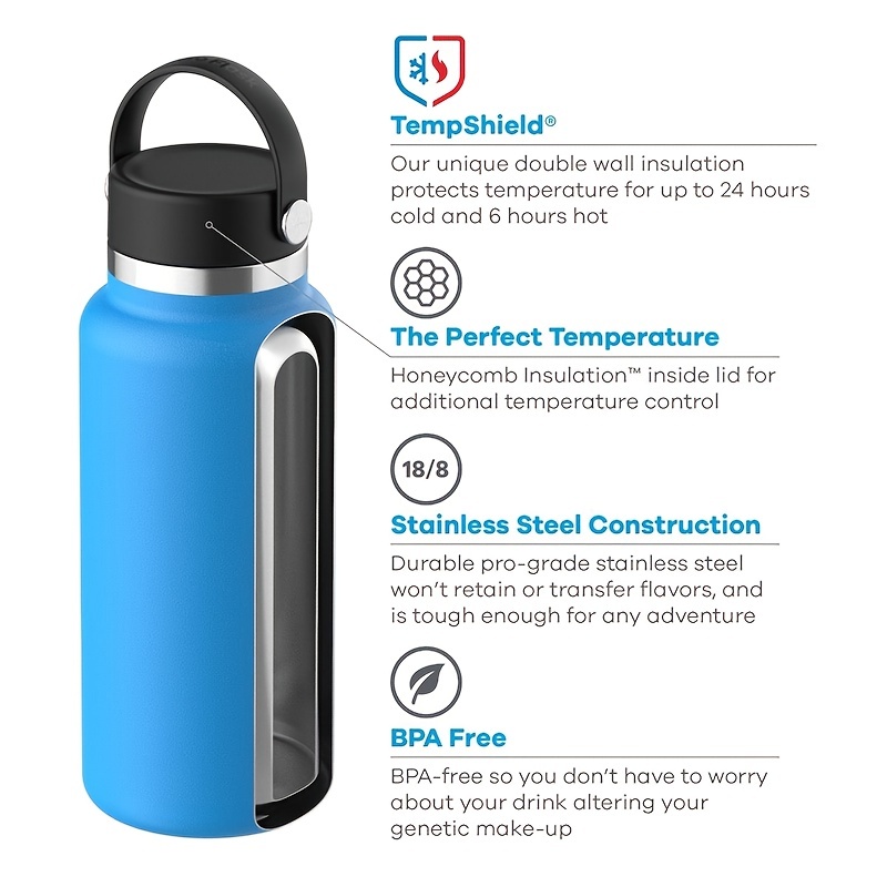 Portable Wide Mouth Double-Wall Thermal Flask, Stainless Steel