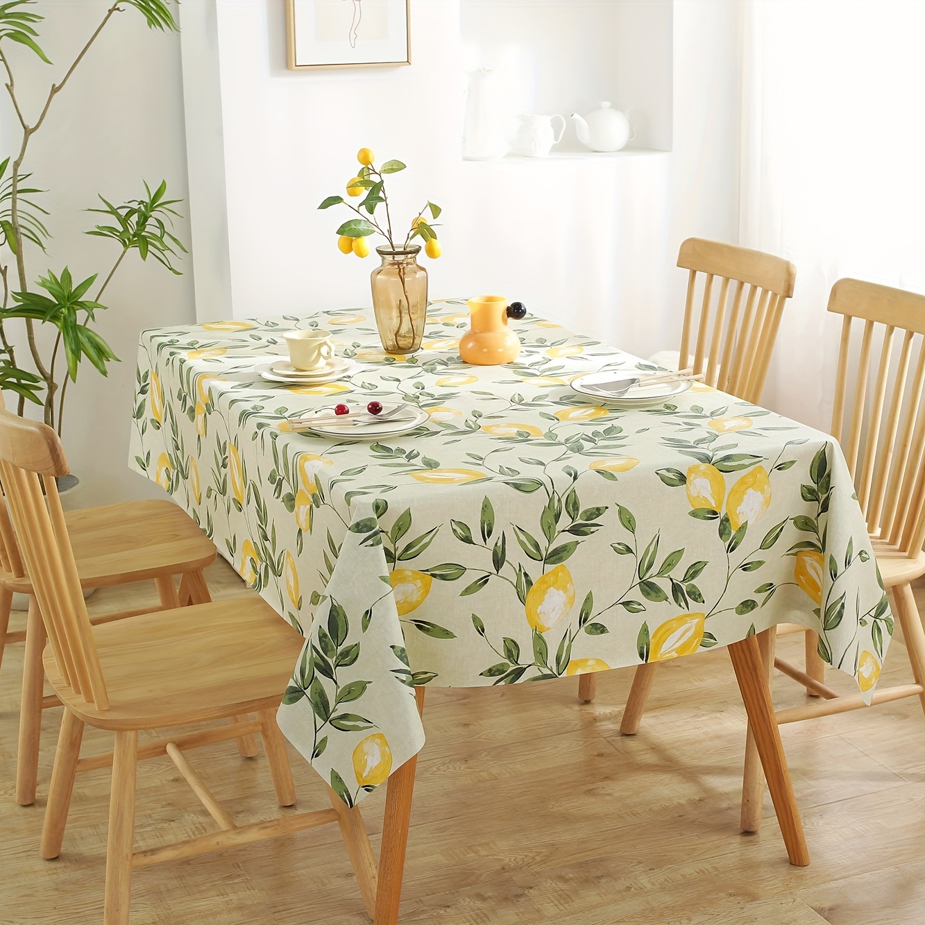 MAIISO Floral Pattern Simple Vintage Wrinkle Resistant Water and Oil  Resistant Design Kitchen Restaurant Outdoor Picnic Party PVC Tablecloth :  : Home & Kitchen
