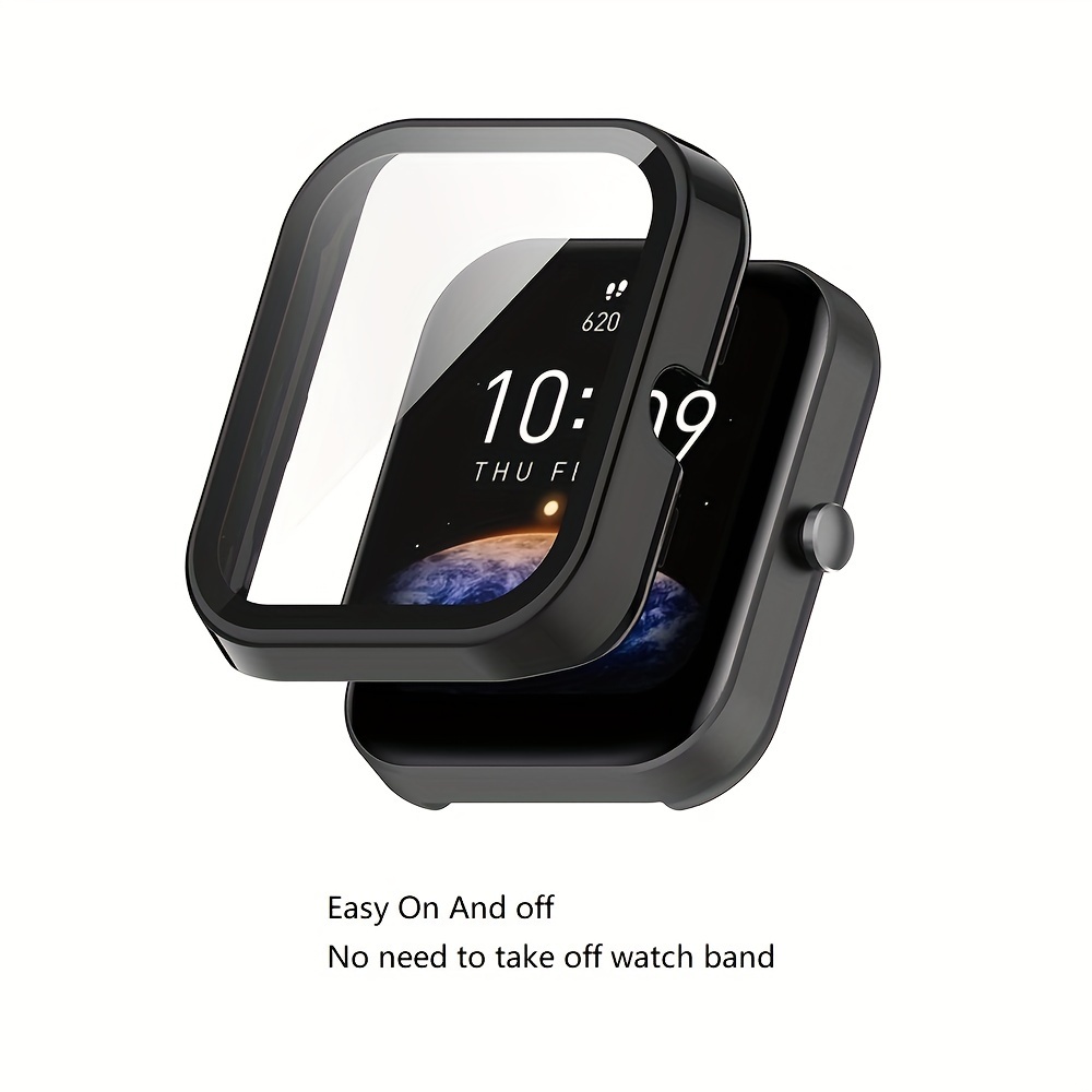 Protective Case Compatible for Amazfit Bip 3/Bip 3 Pro Watch Case Cover,  Screen Protector All-Around Case Hard PC Bumper Cover Shell Cases for Bip