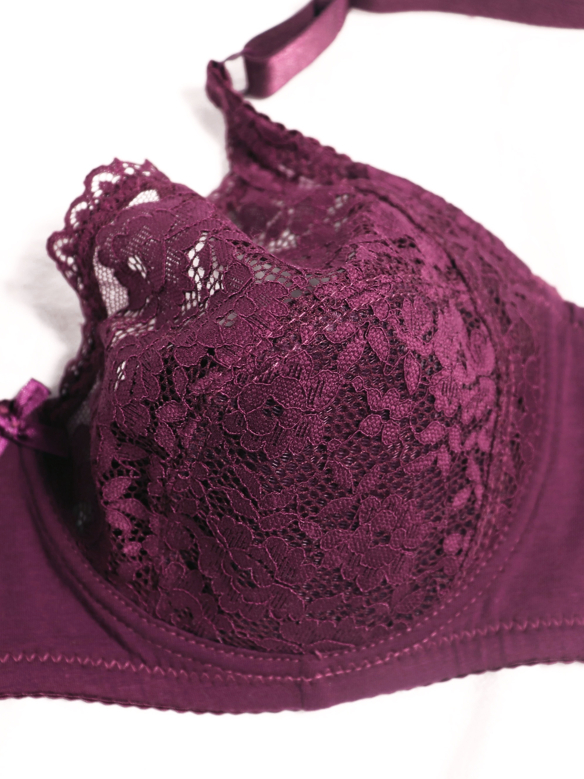 Victoria's Secret 38D BRA SET+CORSET+garter Panty purple BLACK