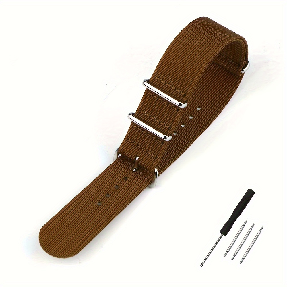 Ribbed Watch Strap Nylon Watch Straps Braid Ballistic Fabric Temu Canada