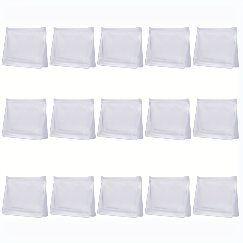 100Pcs Mini Small PVC Transparent Plastic Cosmetic Organizer Bag