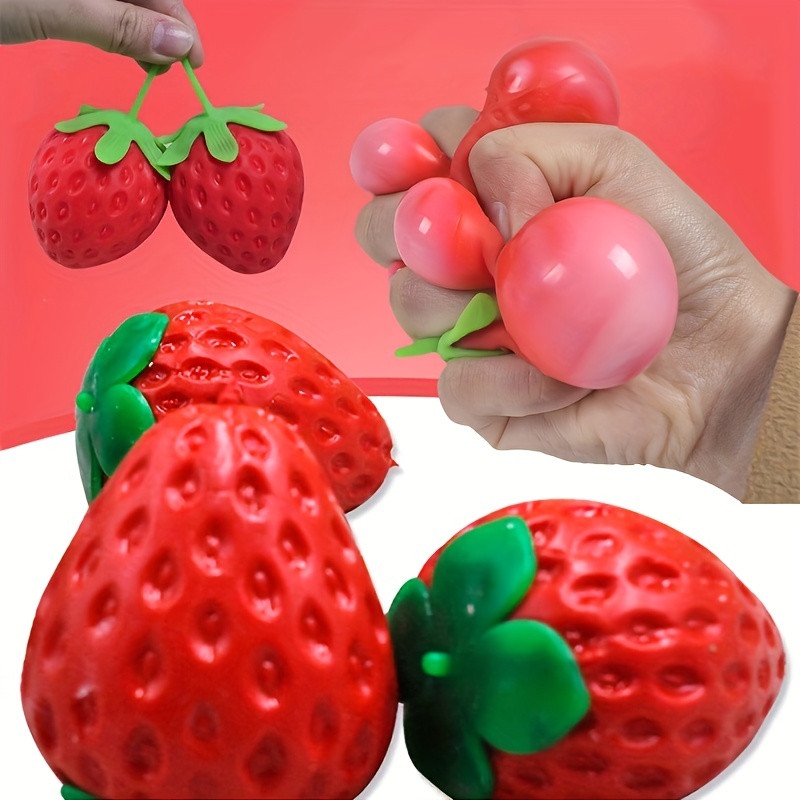 Strawberry Beads Stress Ball Toy Stress Relief Toy Classic - Temu
