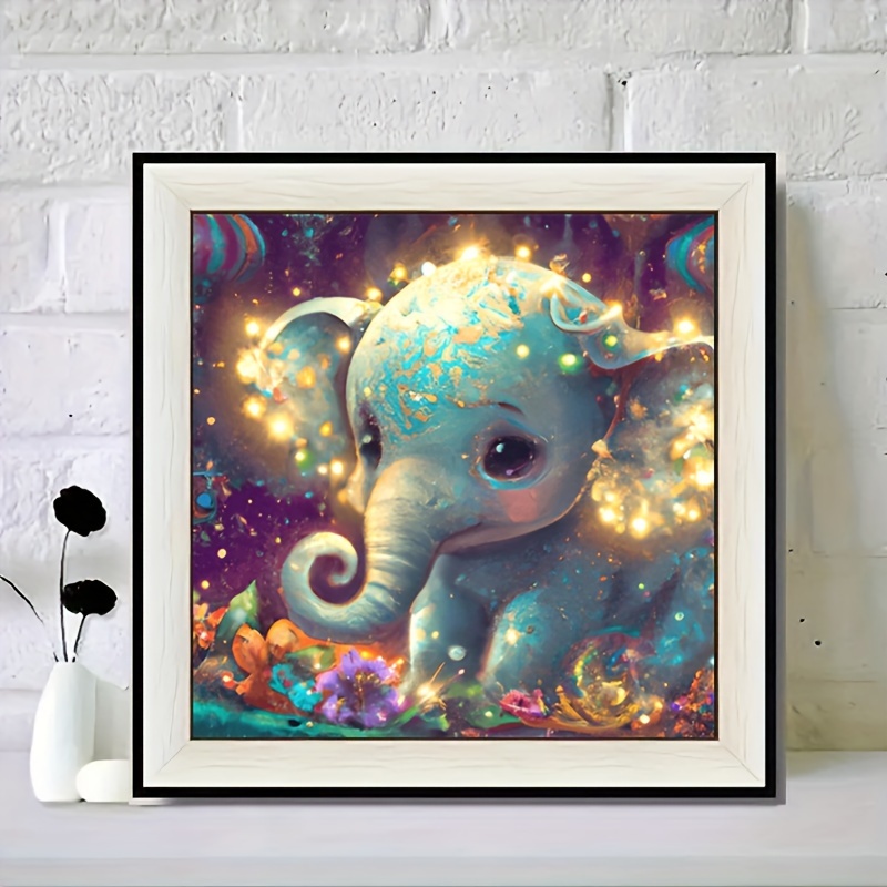 Diamond Painting Kit 5d Elephant Full Diamond Art Adult Home - Temu Canada