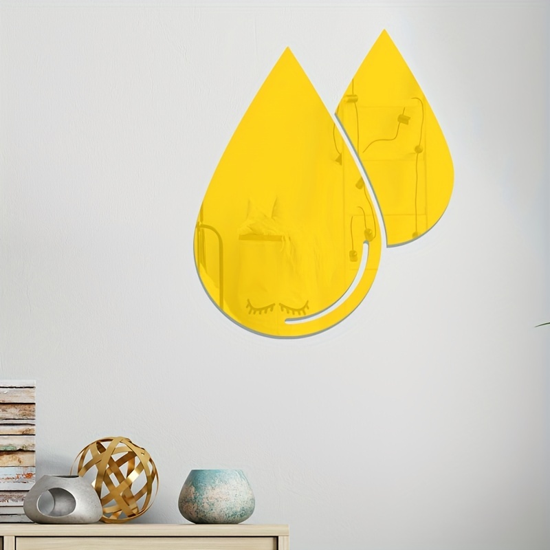 Water Drop Mirror Stickers Acrylic Mirror Wall Stickers - Temu