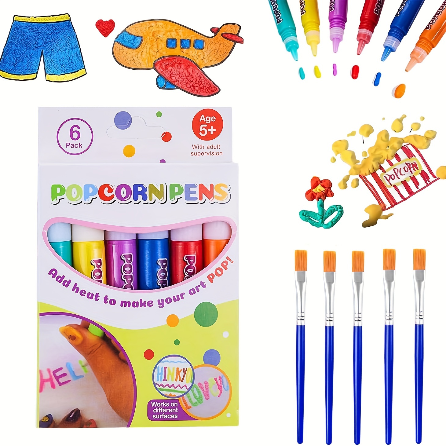 6pcs/set Multifunctional Cartoon Seal Bubble Ballpoint Pen Children Blowing  Bubble Magic Funny Stamp Ballpoint Pen
